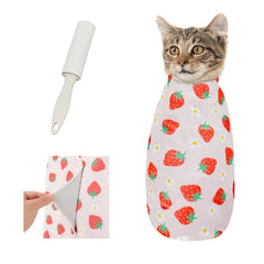 Supet cat grooming wrap nail trim: calm, controlled nail clipping session