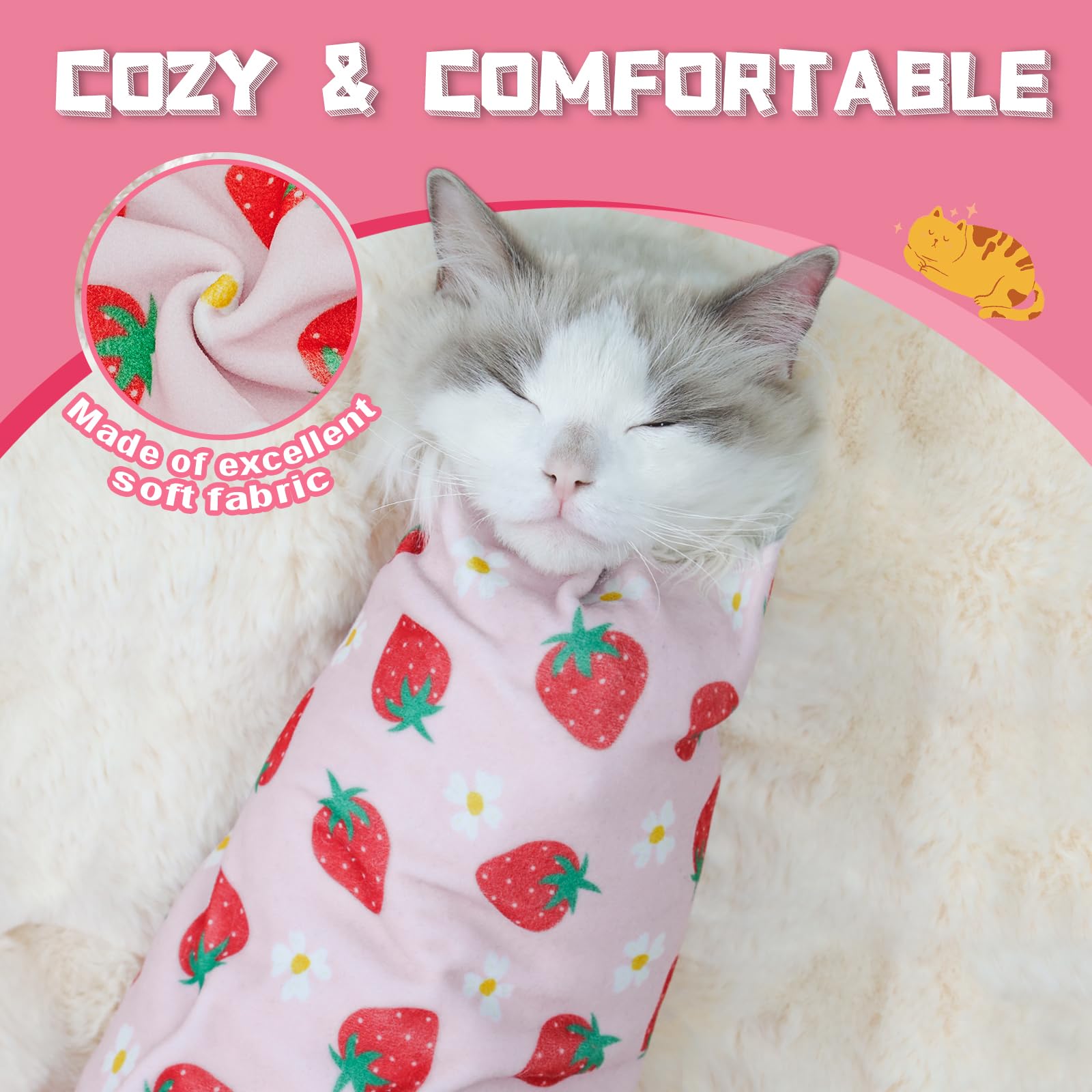 Supet cat grooming wrap self-adhesive for silent, fuss-free care