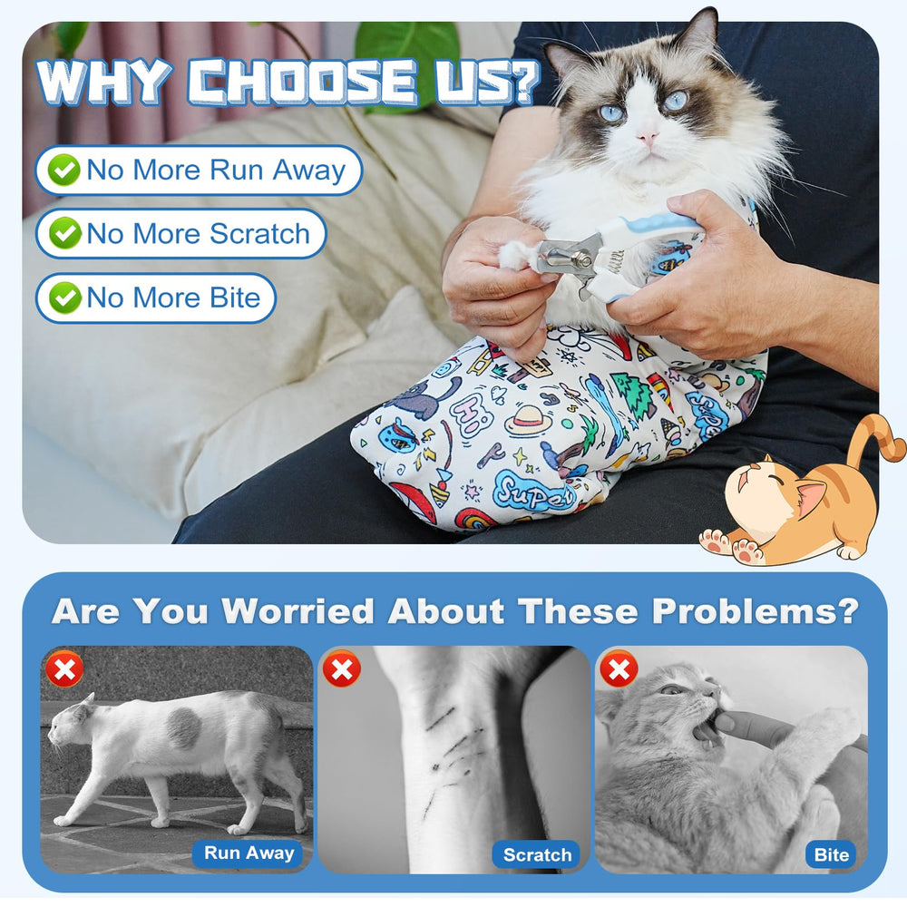 Supet Cat Grooming Wrap enables teeth brushing sessions without struggle