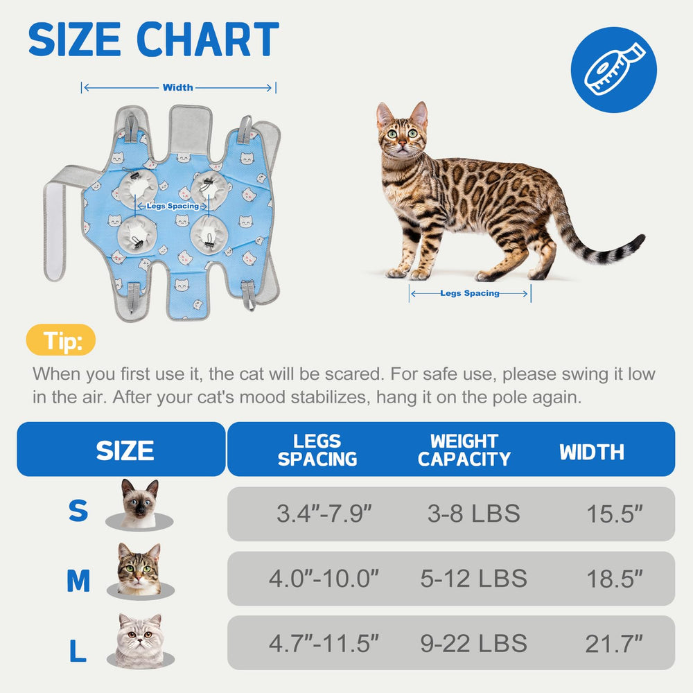 Supet Cat Hammock Harness home grooming saves trips to groomers.