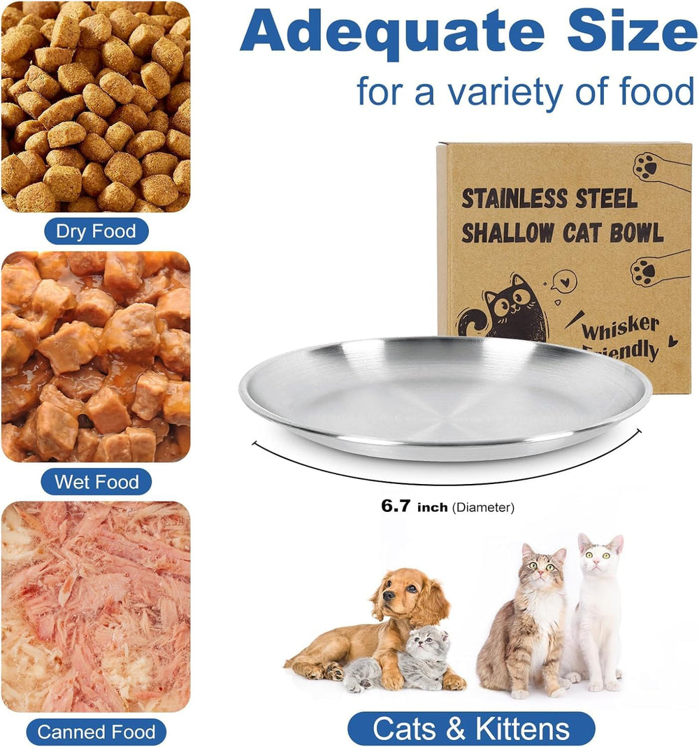 Supet cat plates have 13oz capacity suitable for wet foods and portions.