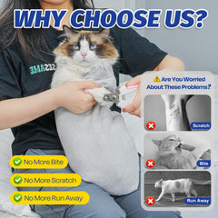 Supet cat wrap self-adhesive grooming wrap operates quietly for fear-free grooming.