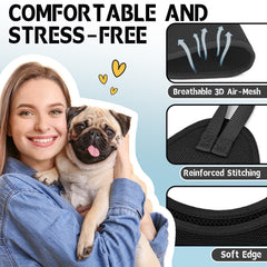 Supet adjustable D-ring strap adapts to multiple pet sizes for safe handling.