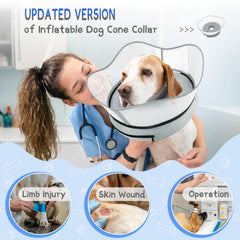 Supet detachable protective shield on donut collar for enhanced bite protection and comfort.