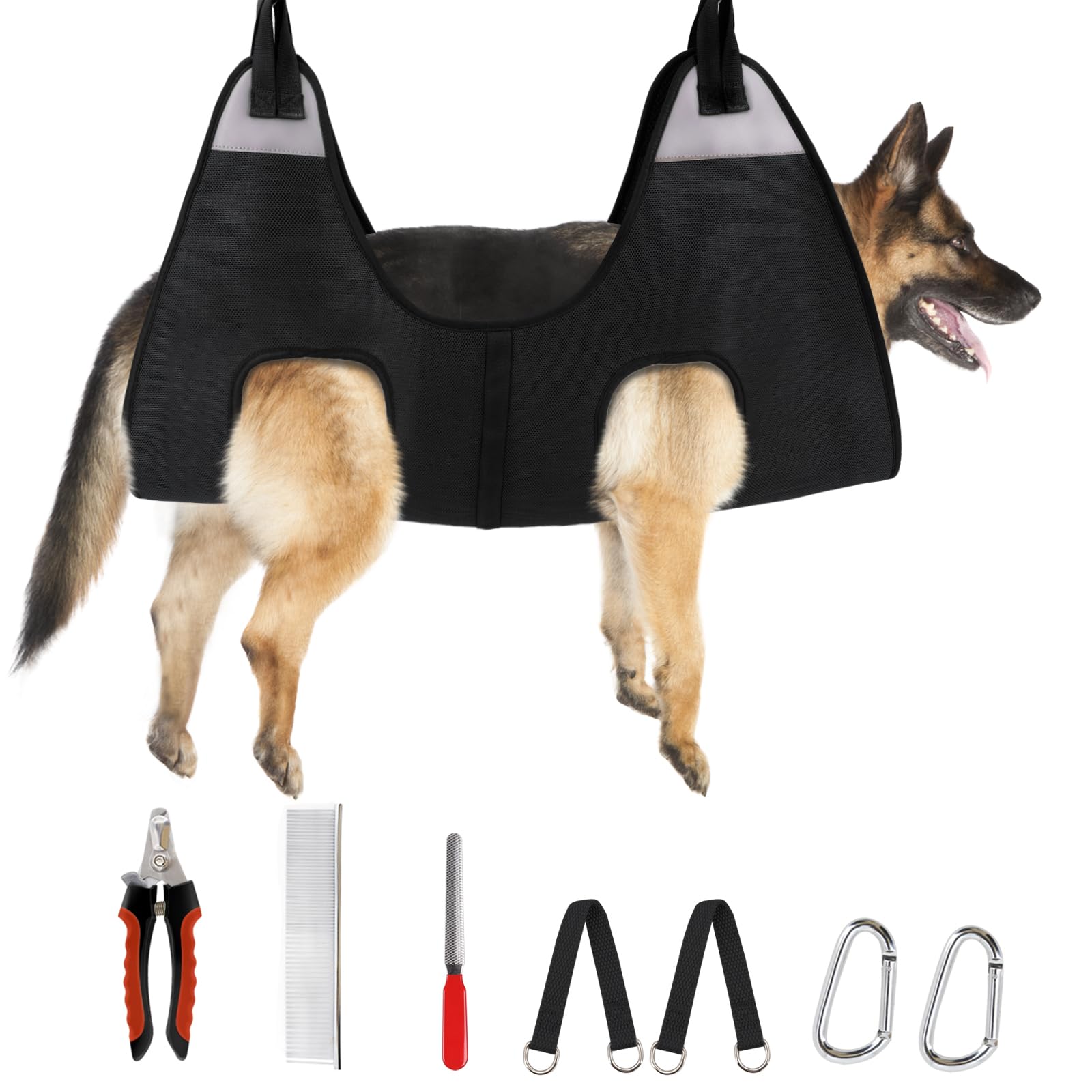 Supet dog grooming hammock nail-trim setup enabling easier at-home nails