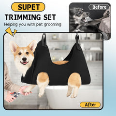 Supet grooming hammock safety with 3D mesh provides breathable comfort during grooming.