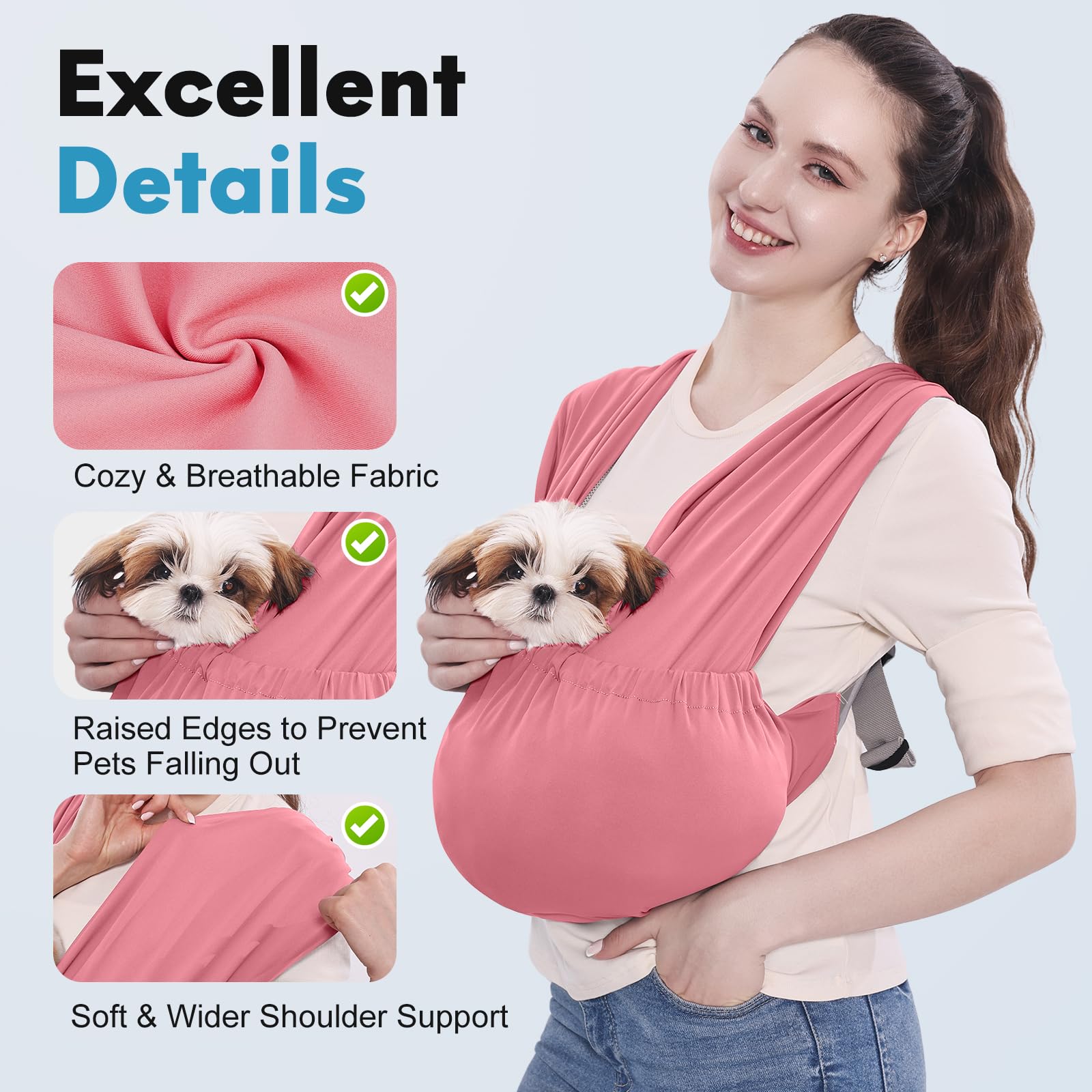 Compact pink regular size tailored for small dogs and cats up to 10-15 lbs