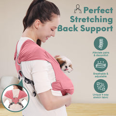 Hands-free design lets you text, sip coffee, or shop while carrying your pet