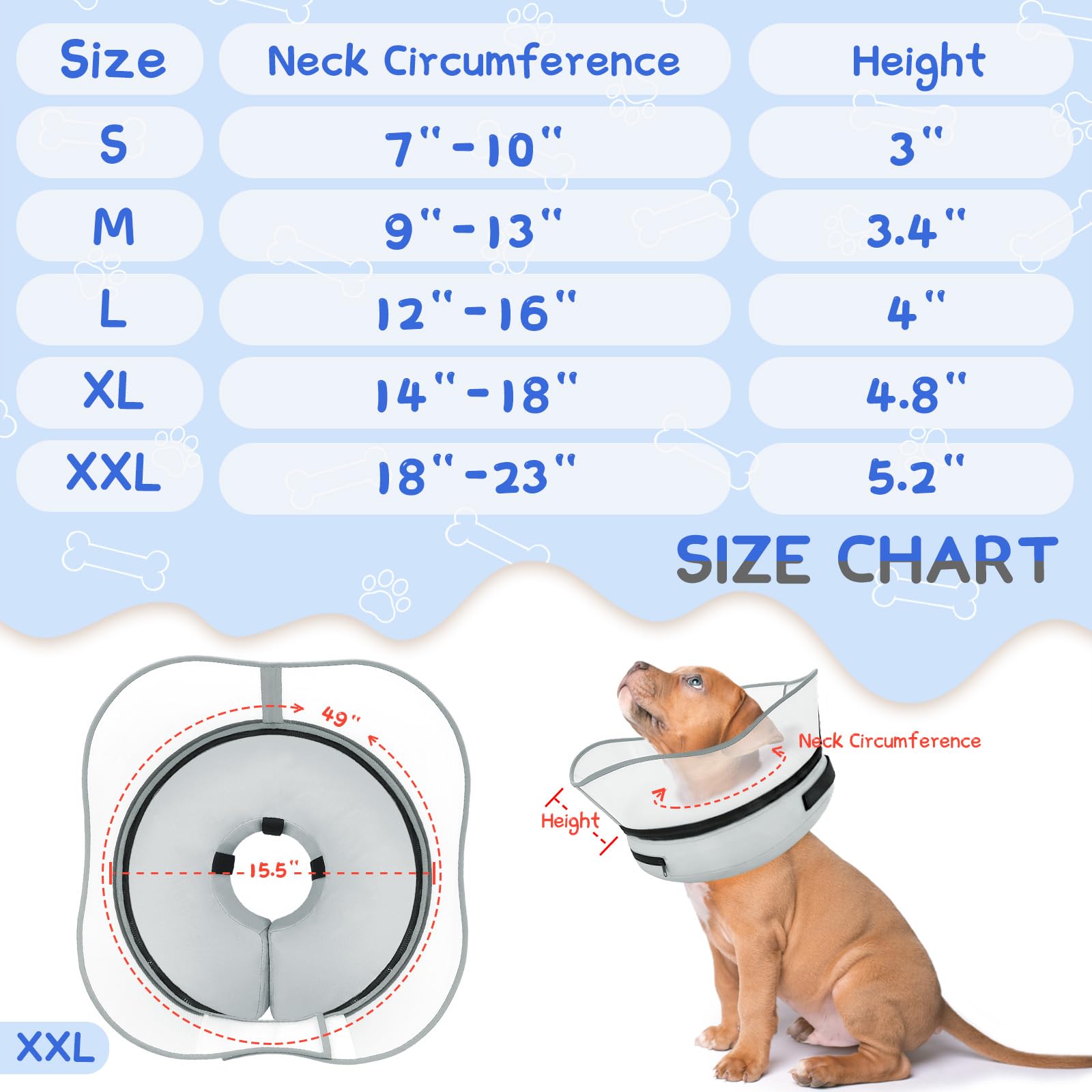 Supet donut collar with interior attachment to a regular collar.