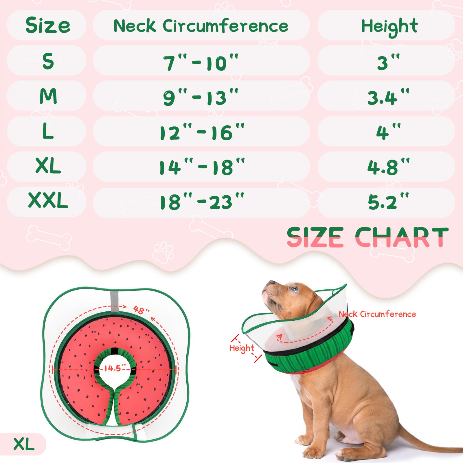 Supet donut collar secured to a regular collar for stable wear during daily activities.