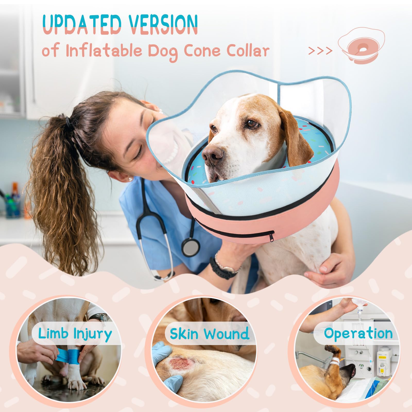 Supet donut cone with detachable cover for easy cleaning.