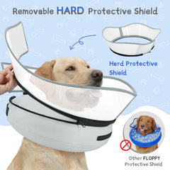 Supet e-collar features non-stick fabric for easier cleaning and less hair buildup.