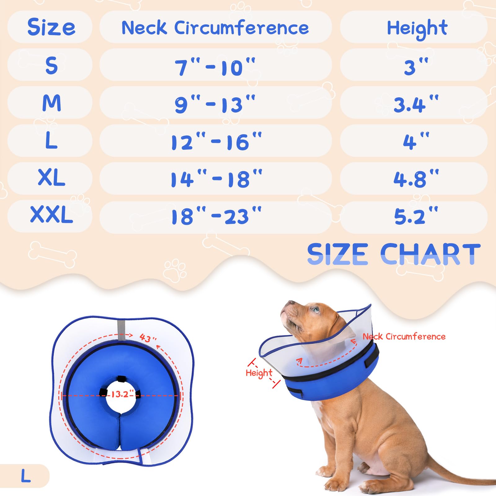 Supet collar attaches securely to a regular collar for stable wear