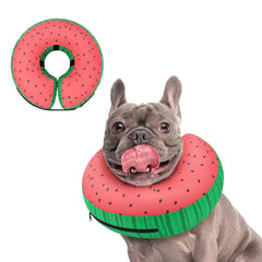 Supet inflatable dog cone collar with soft donut design for safer post-surgery recovery.