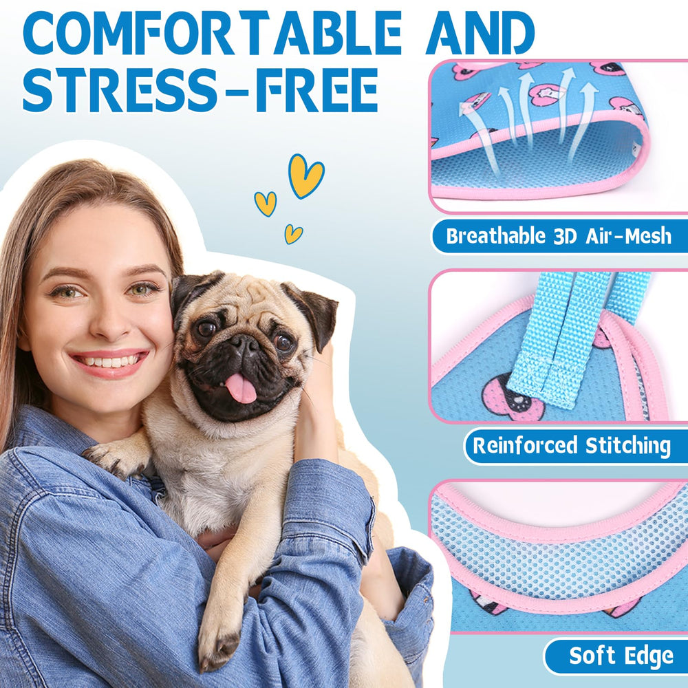 Supet adjustable sling fits multiple pet sizes for versatile grooming sessions.