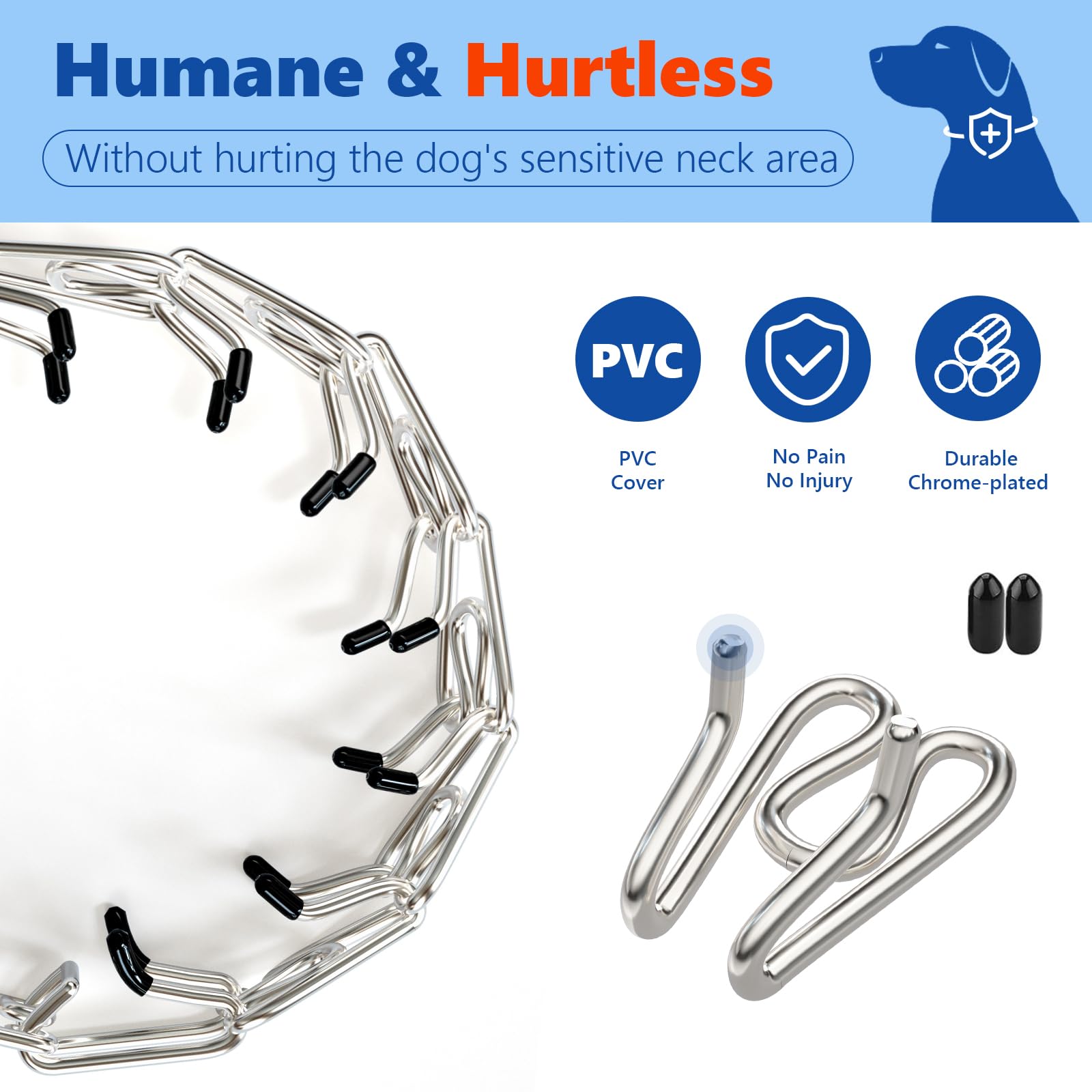 Supet Prong Collar adjustable lengths provide comfortable training across breeds.