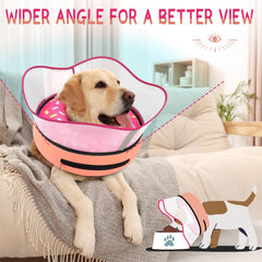 Supet raised inflatable dog cone soft design supports restful recovery and comfort