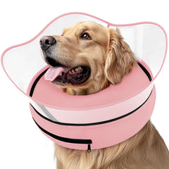 Supet raised inflatable dog cone donut-on-dog-neck supports gentle recovery and protection.