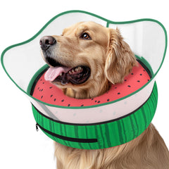 Supet raised inflatable dog cone collar demonstrates a sleep-ready design for recovery.