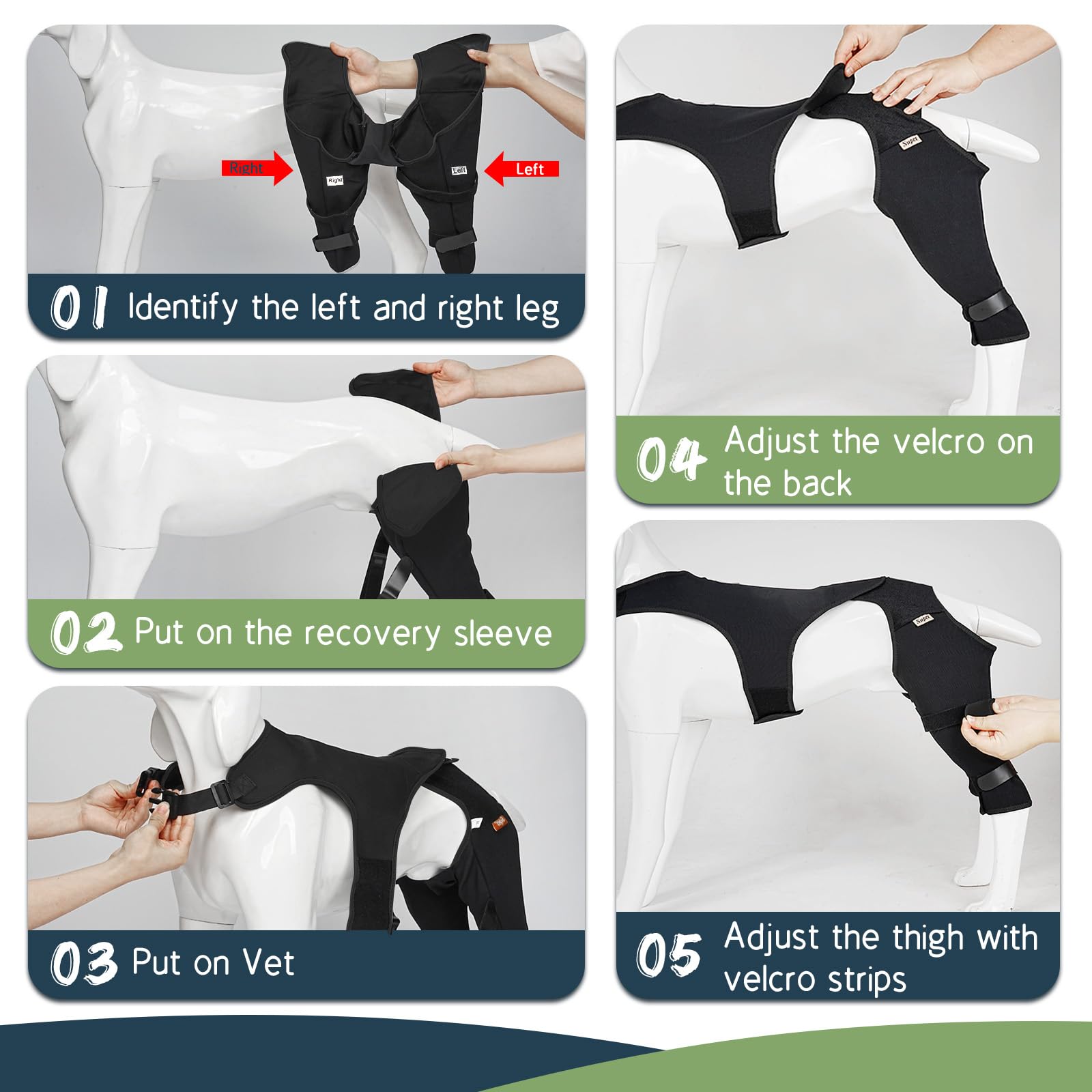Supet recovery sleeve breathable soft fabric for daily recovery comfort