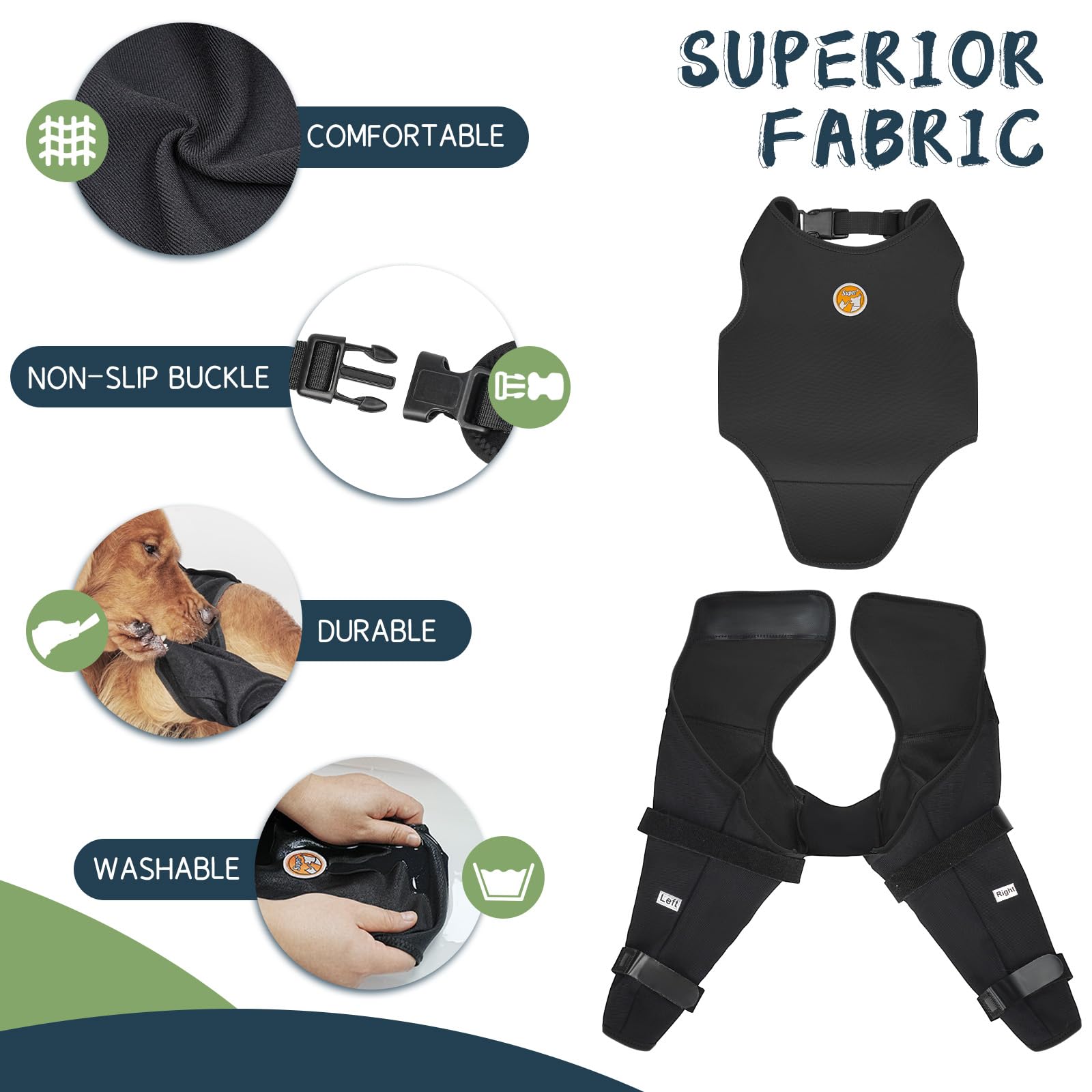 Supet recovery sleeve open-groin design enables natural urination without removal
