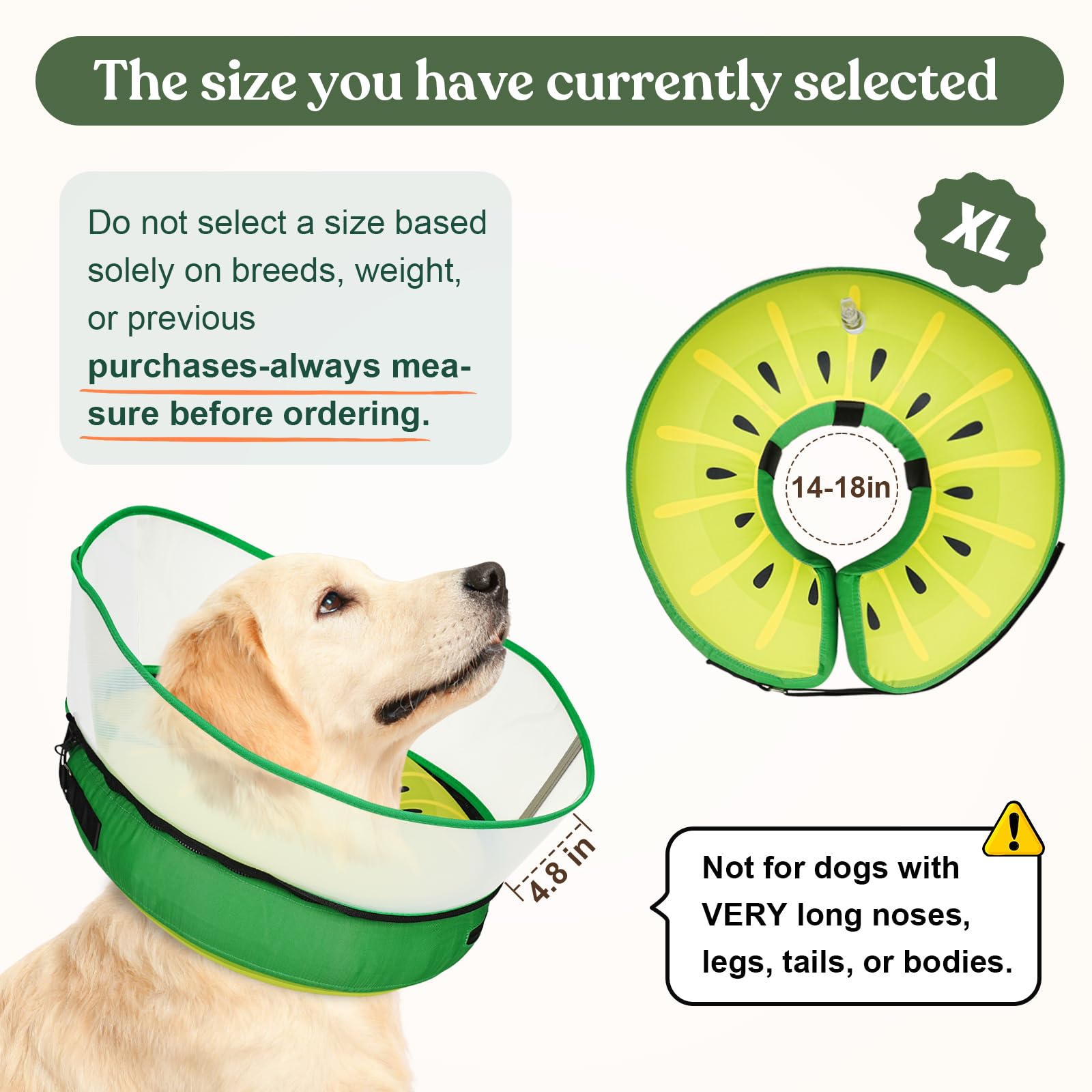 Supet removable shield on dog cone enables quick checks and breaks
