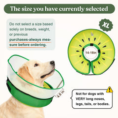 Supet removable shield on dog cone enables quick checks and breaks