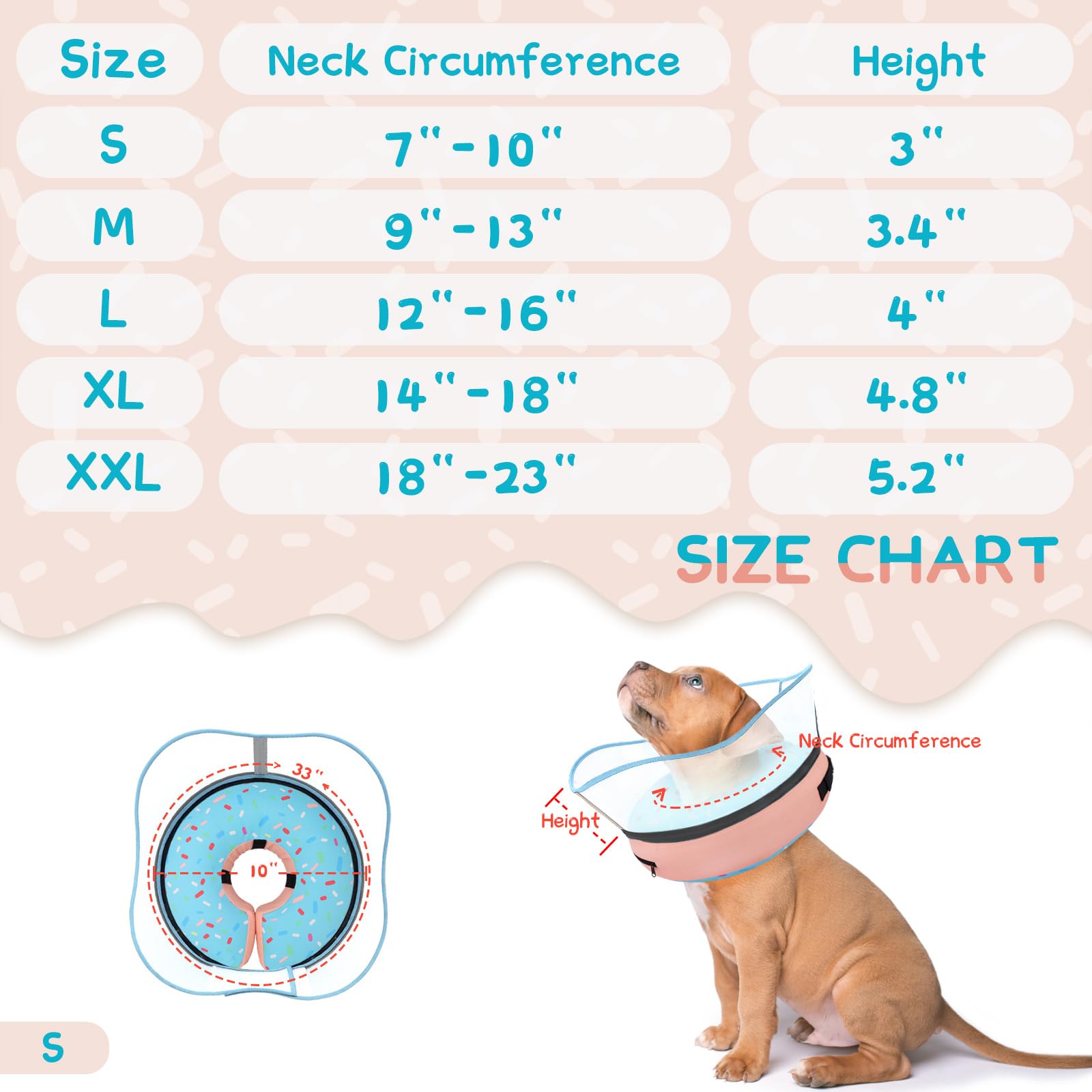 Supet collar features interior attachment to regular collar for a secure fit.