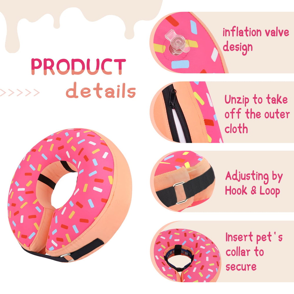 Supet soft donut collar supports comfortable movement for dogs of all sizes.