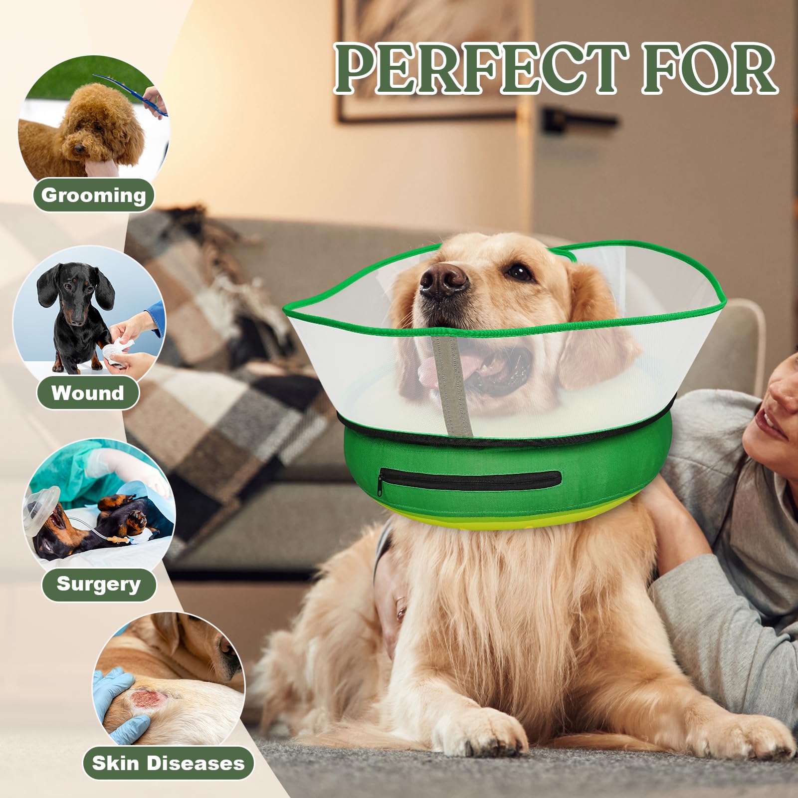 Supet soft pillow-like cone supports comfortable rest during recovery