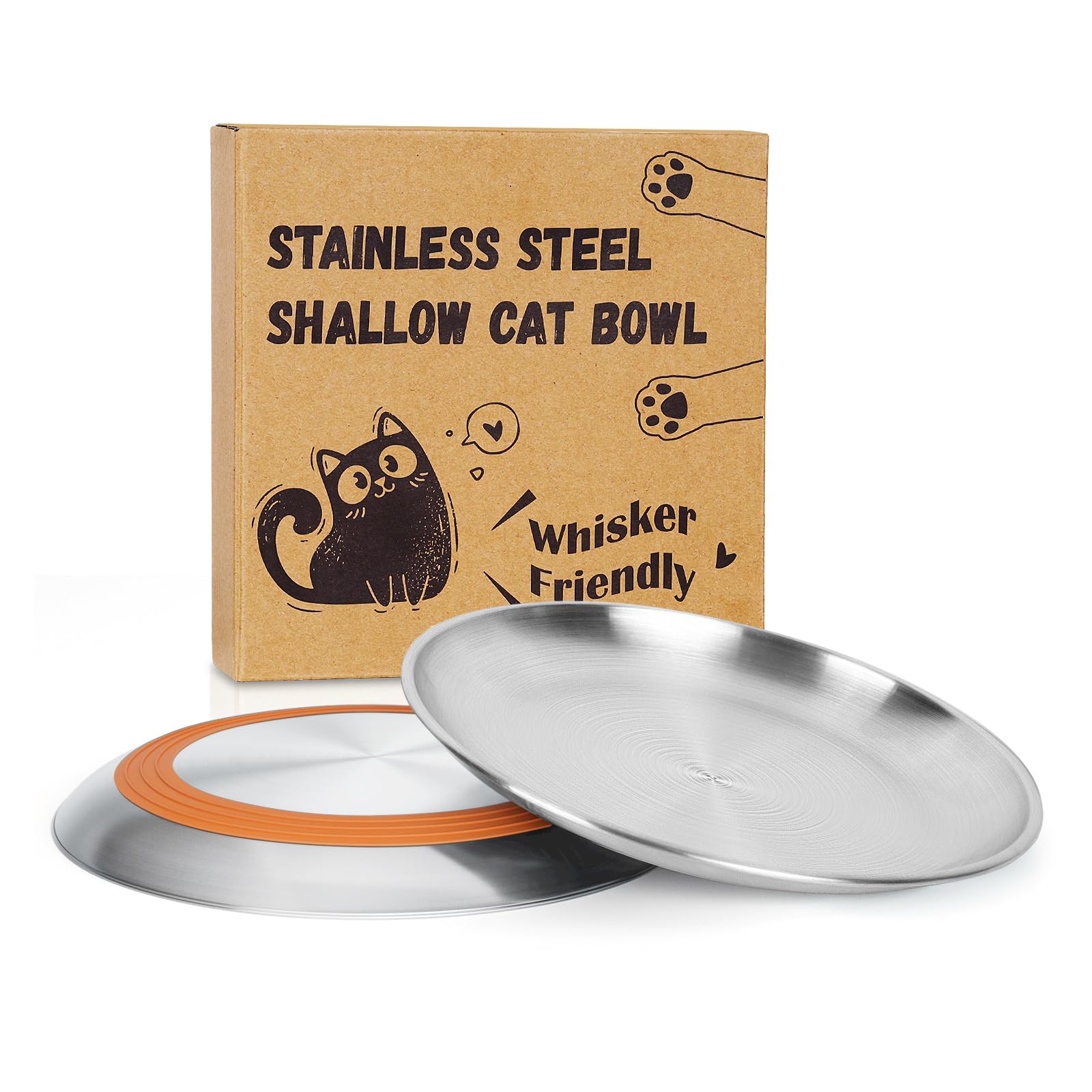 Supet whisker-friendly cat plates value-pack bowls ideal for multi-cat households.