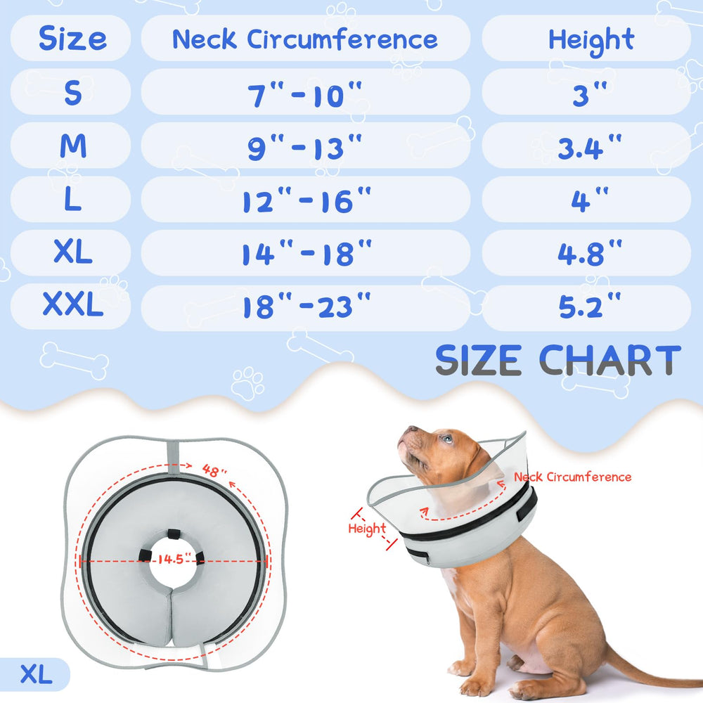 Supet wide-angle shield keeps your dog's vision unobstructed during recovery.