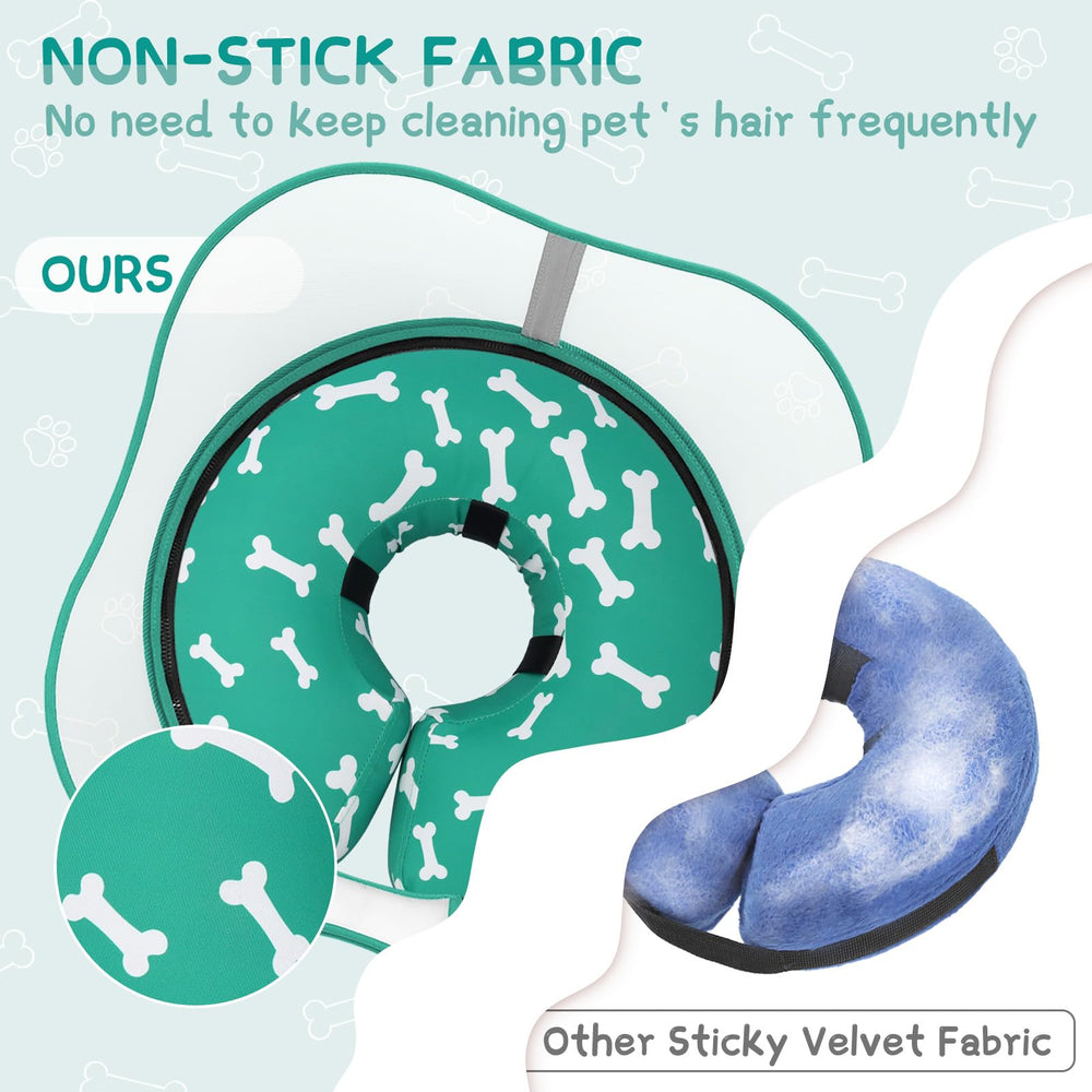 Supet zippered removable cover enables quick washing to keep the collar fresh.