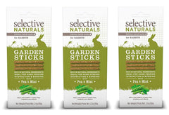 Supreme Petfoods garden sticks rabbit treats 3-pack, pea and mint flavor for bonding.