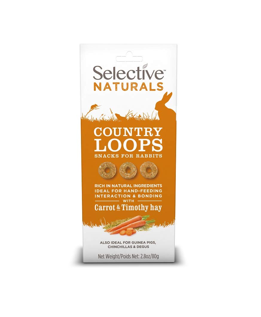 Supreme Petfoods Country Loops closeup of hay and carrot texture—high fibre snack idea for herbivores