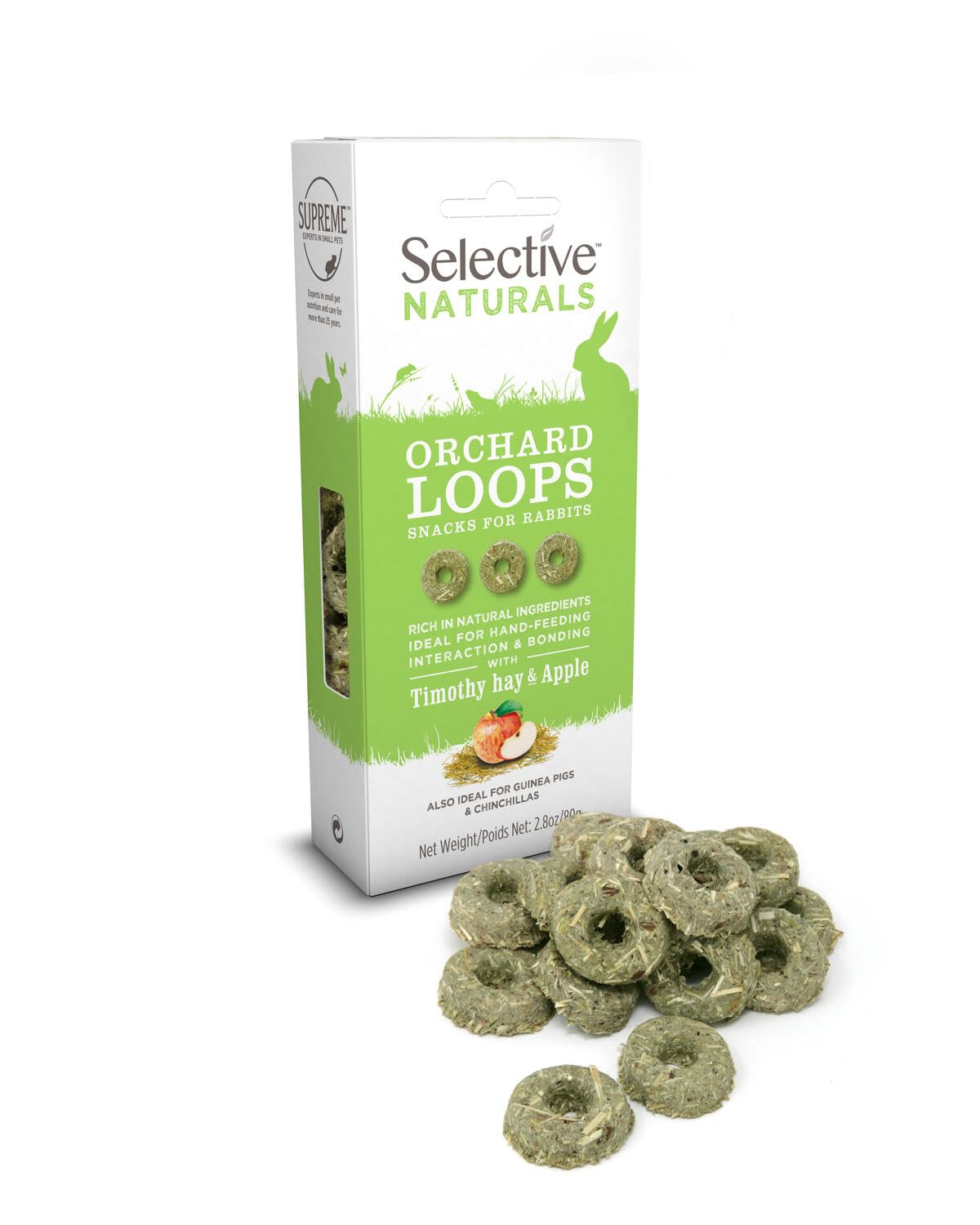 Supreme Petfoods Selective Naturals Orchard Loops front-pack for bonding moments.
