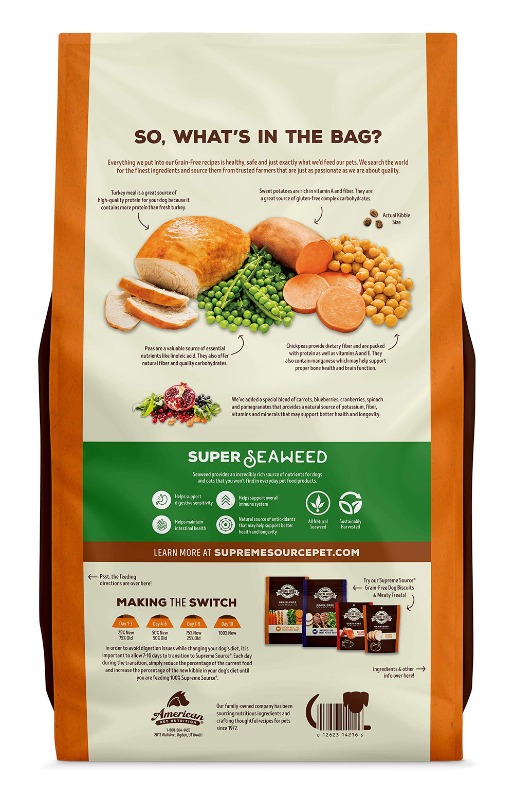 Supreme Source kibble close-up showing texture and palatability.