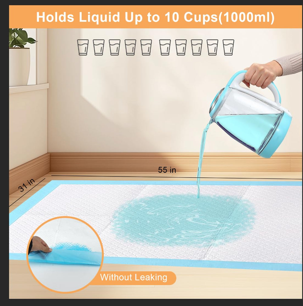 SUPRONLOVE leak-proof PE film backing prevents leaks at pad edges.
