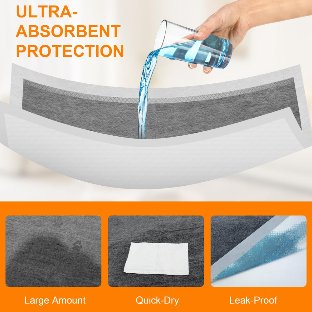 SUPRONLOVE thickened-leak-proof puppy pad reduces overflow and tracking of moisture.