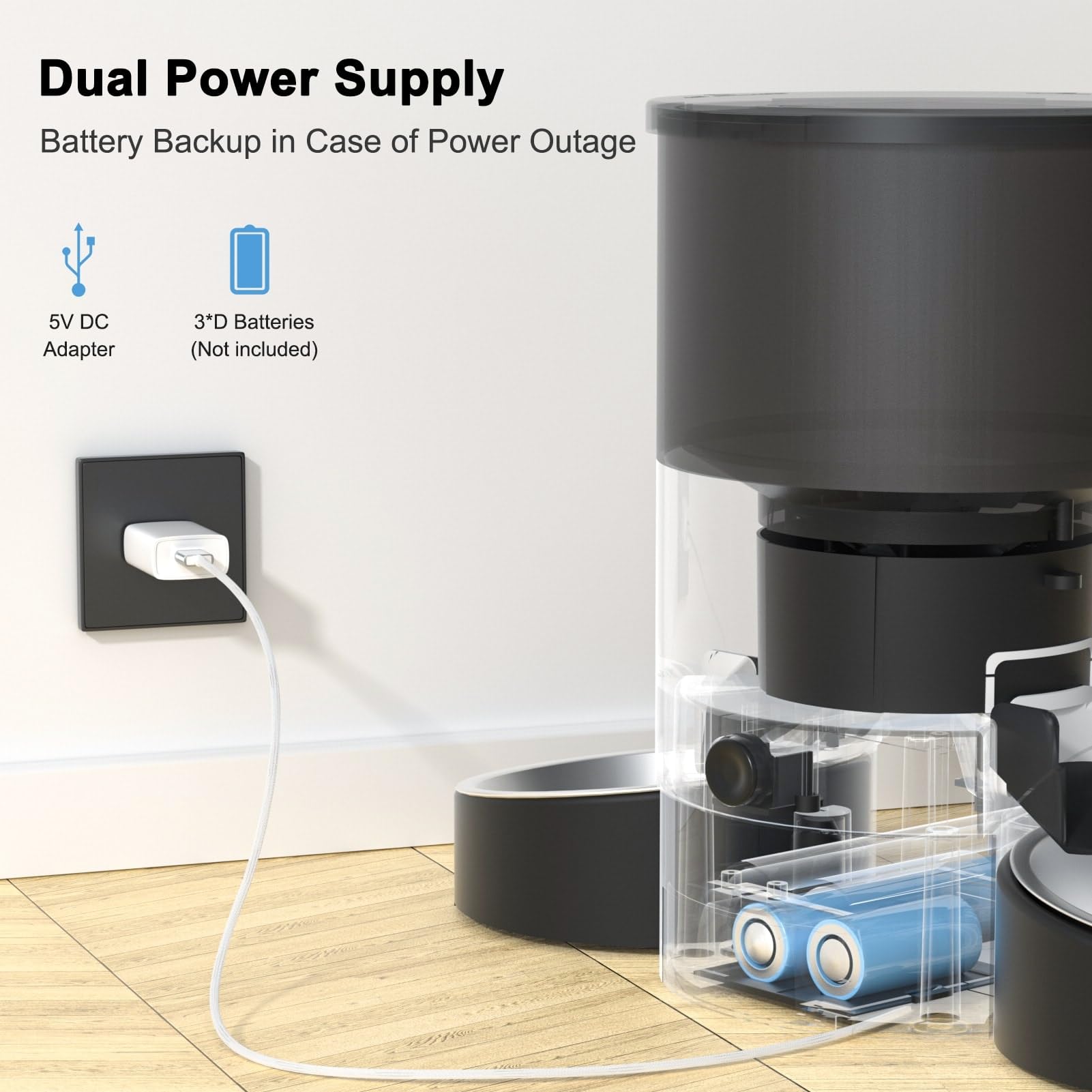 Surdy easy setup helps you program daily meal times.