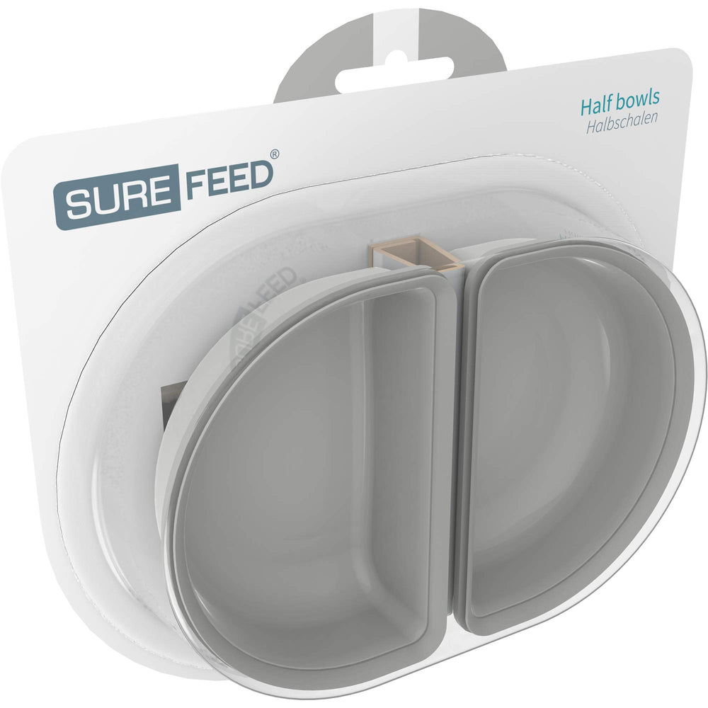 SureFeed Half Bowl Grey in the Pet Feeder Connect enables intake monitoring.