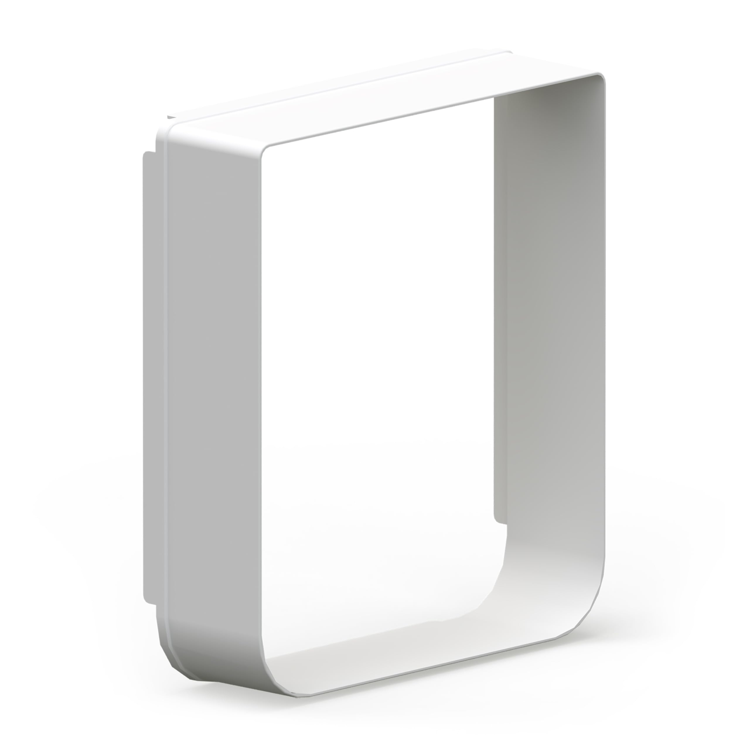 SureFlap Microchip Pet Door Tunnel Extender white installs on a wall for precise fitting.