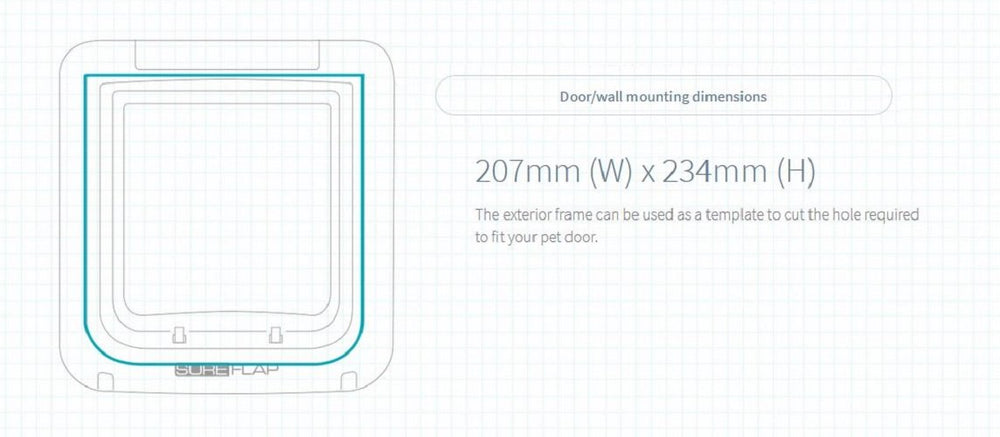 SureFlap Microchip Pet Door white in-use with cat leaving