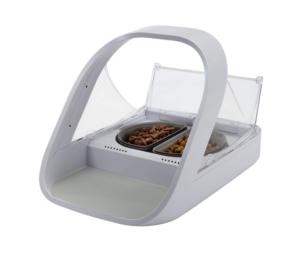 SureFlap SureFeed feeder front view showing portion control