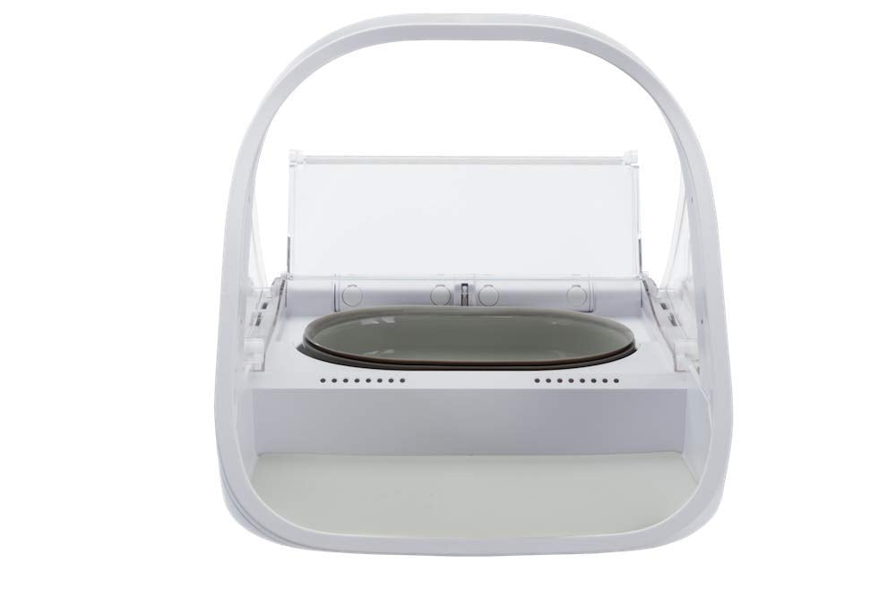 SureFlap mat under bowls to keep feeding area clean