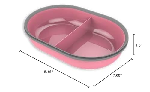 SureFlap SureFeed split bowl pink packaging shows included bowl for quick setup.