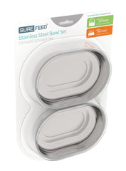 SureFlap SureFeed stainless steel bowls - side view, durable, easy to clean feeding solution for cats and small dogs