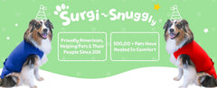 Surgi~Snuggly recovery suit back view shows pee and poop friendly design for quick cleaning