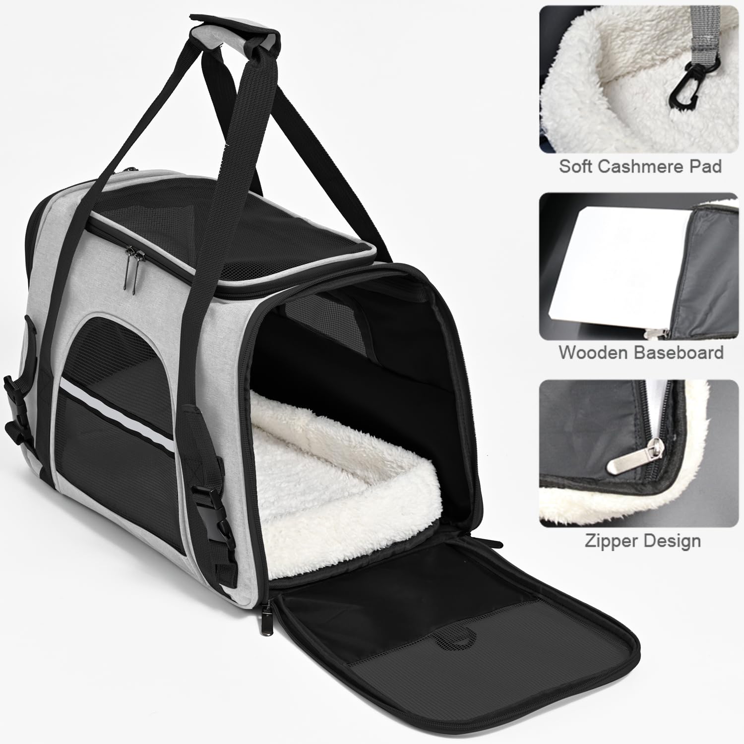 Surilehege cat carrier folded flat for easy storage after travel