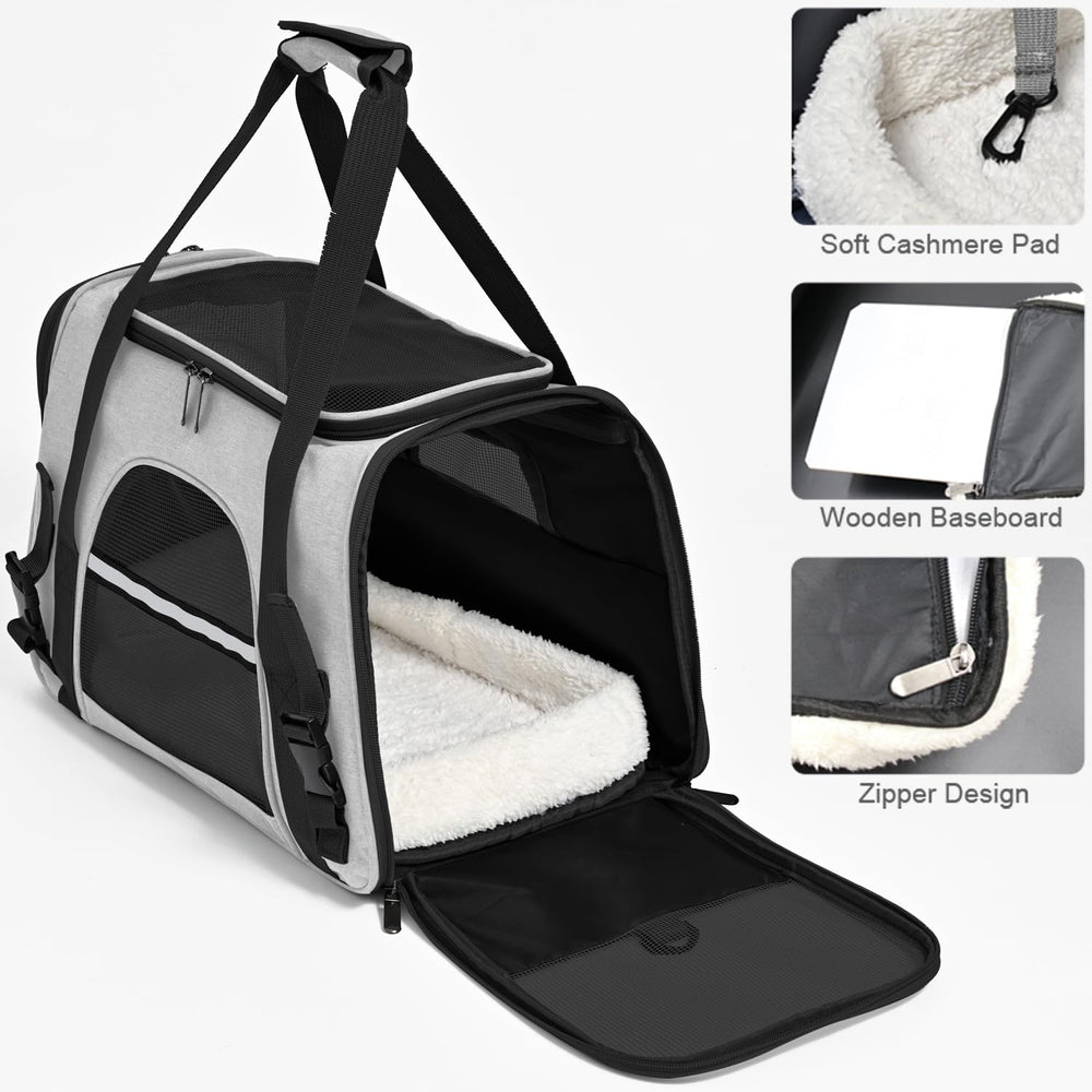 Surilehege cat carrier folded flat for easy storage after travel